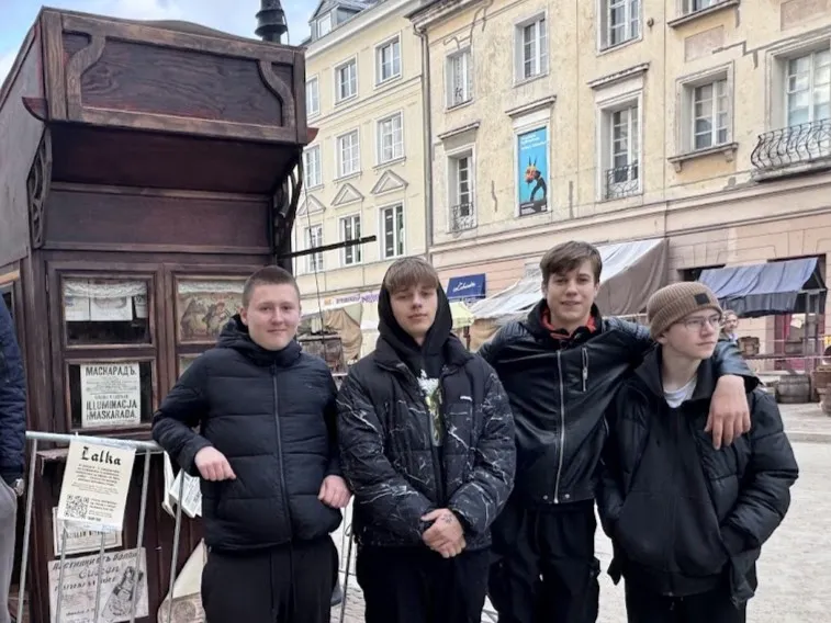 Wychowankowie na planie filmowym