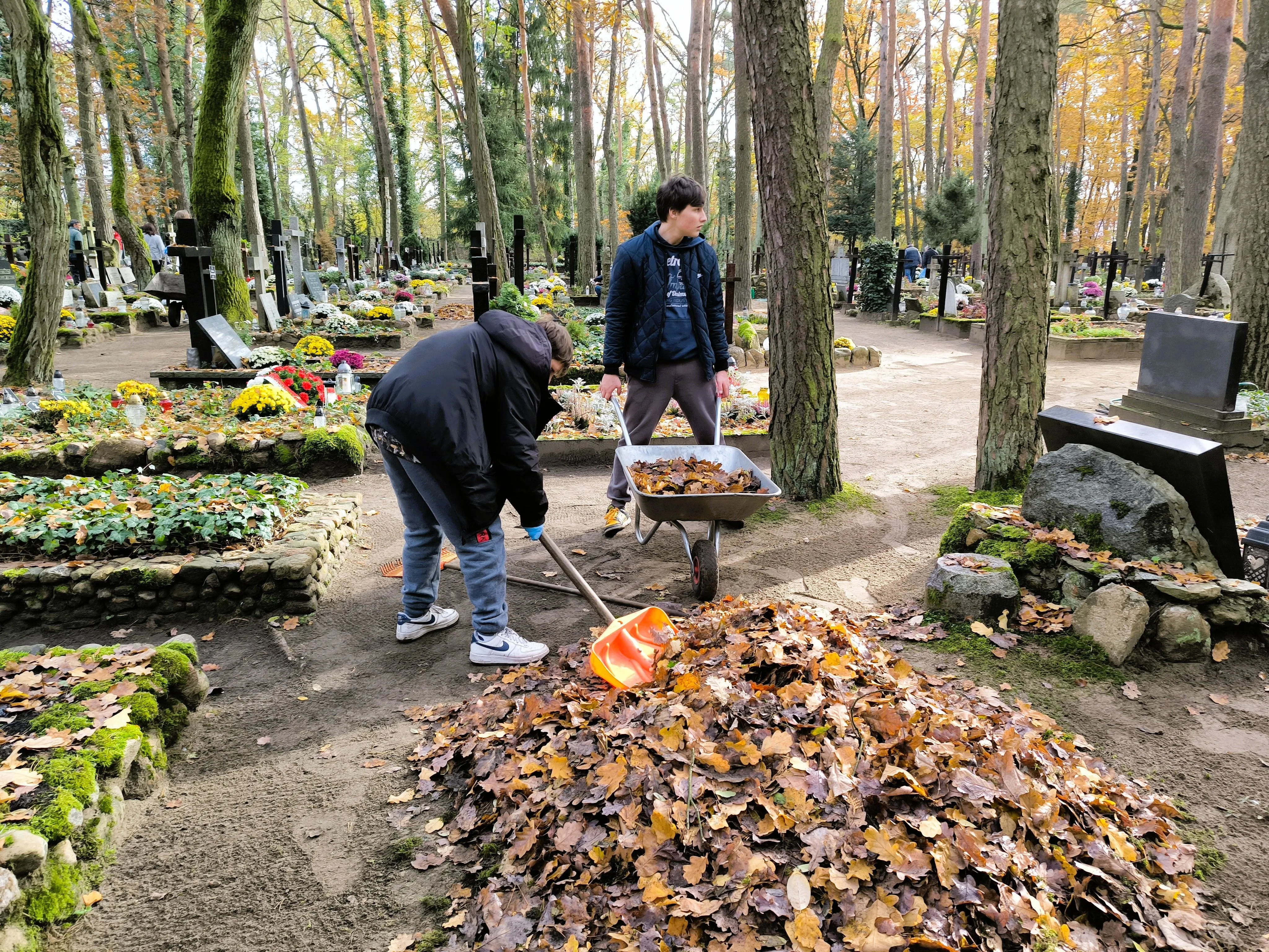 Sprzątanie cmentarza